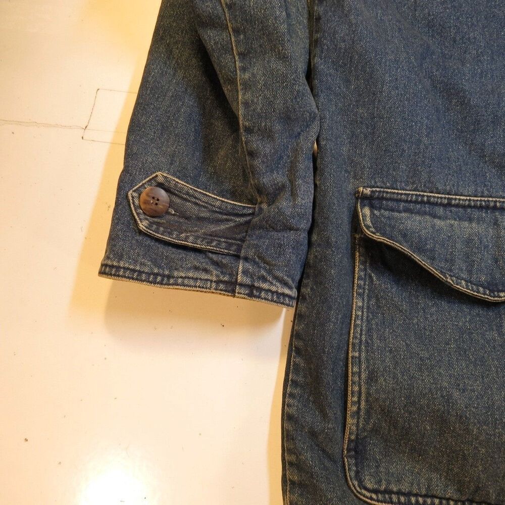 RANCHWEAR WESTERN COWBOY DENIM JEAN JACKET Mens L Blue ADIRONDACK - Picture 3 of 7